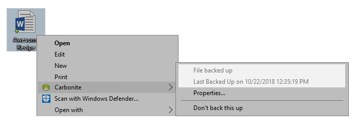 Right-Click Context Menu