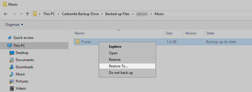 Restore To