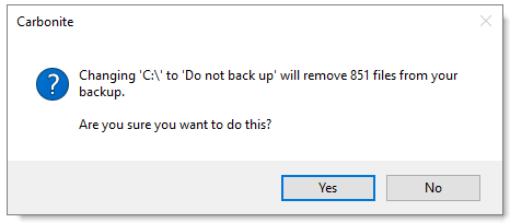 Confirm option