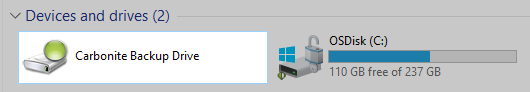 Carbonite Backup Drive Icon