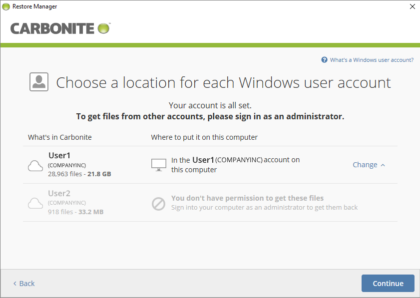 Windows Administrator Sample Screenshot