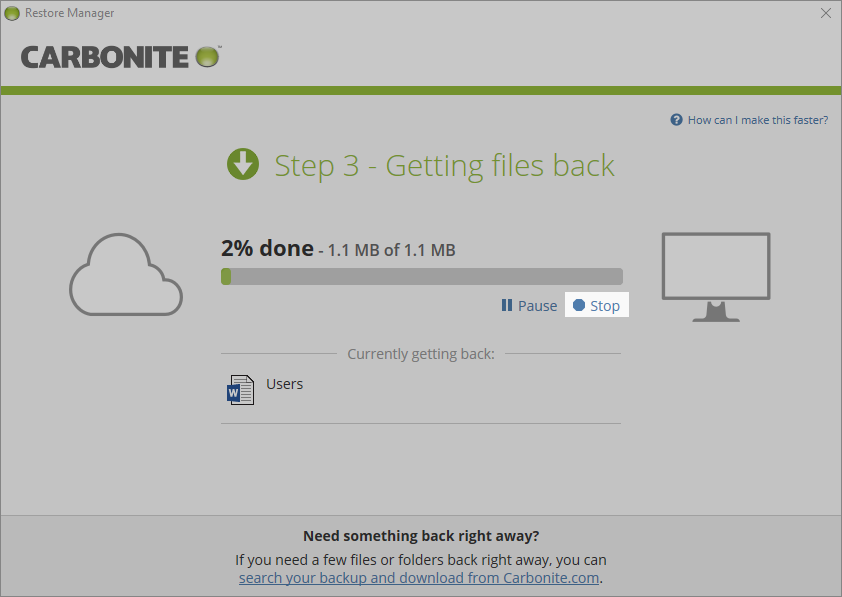 Stop Restore