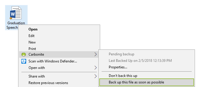 Backup this File as soon as possible