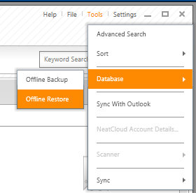 Select Offline Restore