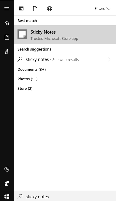 Open Start Menu search