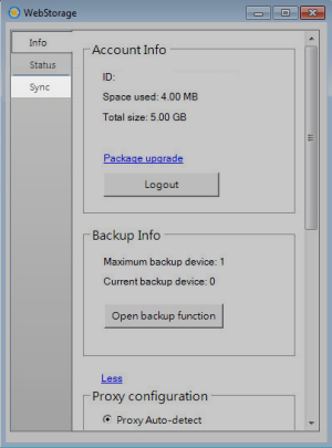 Asus WebStorage: Click Sync