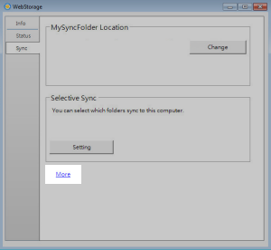 Asus WebStorage: Click More