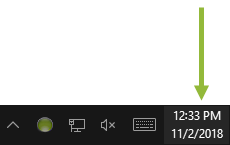 Notification area