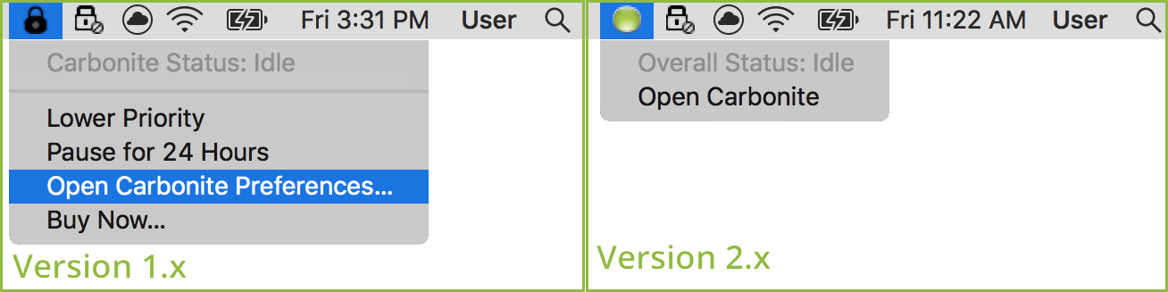 Mac Version 1x and Mac Version 2x icons