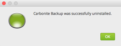 Completed Uninstallation