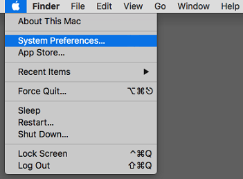 Apple Menu: System Preferences
