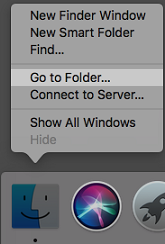 Control-click the finder icon