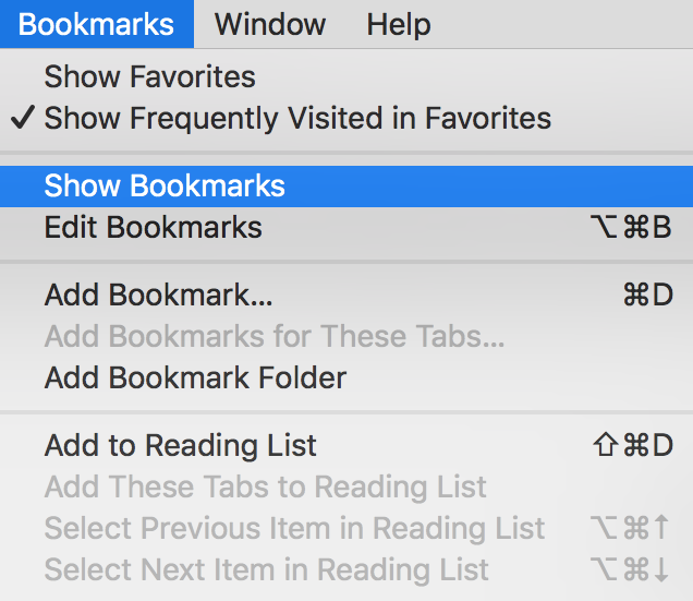 Use your Restored Bookmarks
