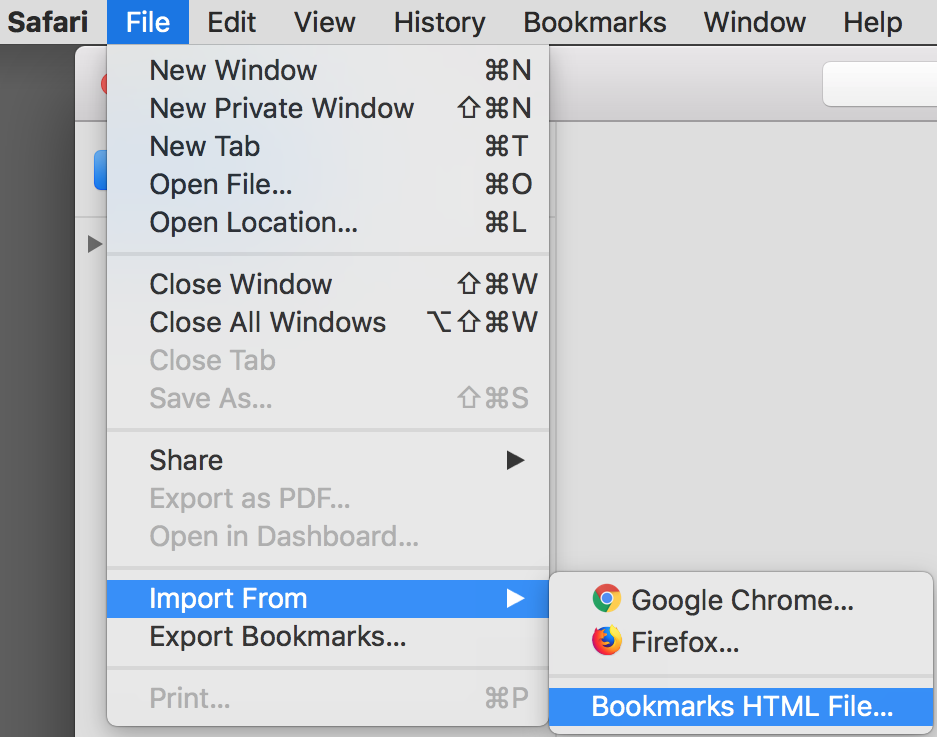 Import Bookmarks