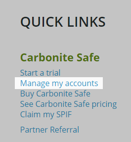 Partner Dashboard: Manage my Accounts