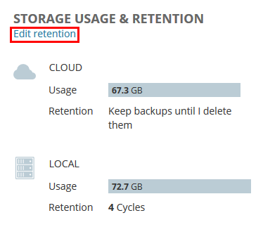Edit Retention