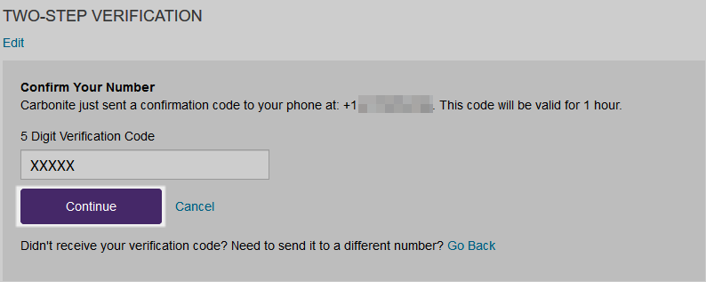 Security Code Entered