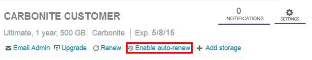 Partner Dashboard: Enroll Auto-renew