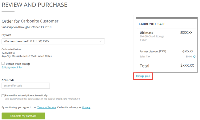 Partner Portal: Review and Purchase
