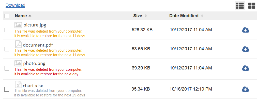 Anytime Anywhere Access: Deleted Files Alert