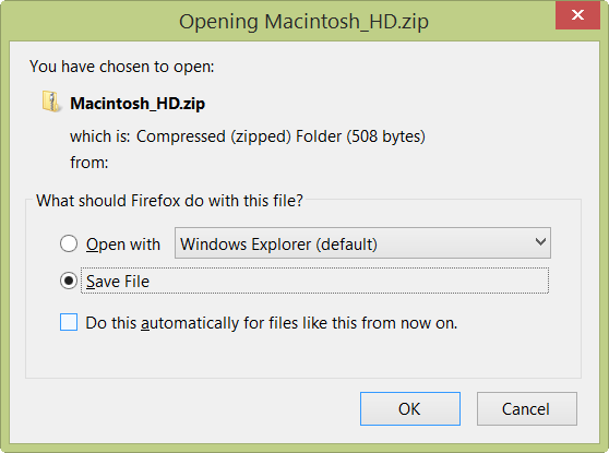 Downloading multiple files will download a zip file.