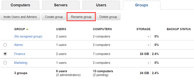 Rename your group