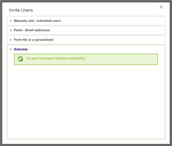 All users have been imported successfully.