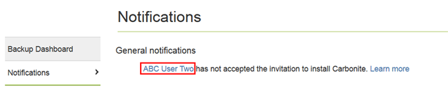 Click the user or administrator