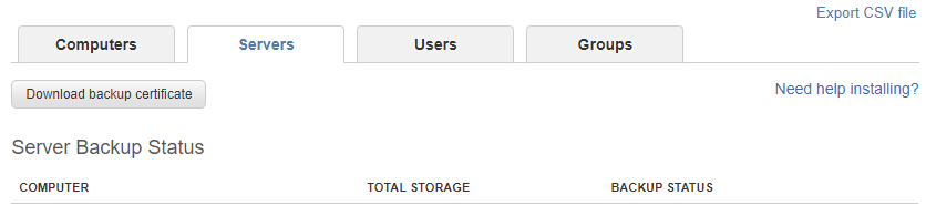 Pro Dashboard: Servers Tab