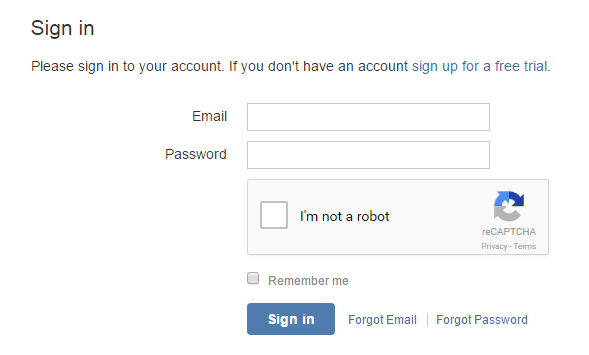 Click the Log in button