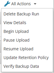 Backup Details Page
