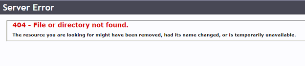 404 File-or directory not found
