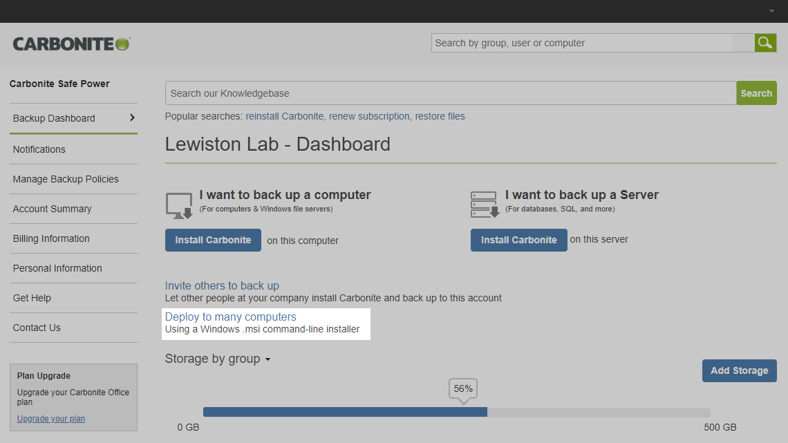 Click Deploy to many computers