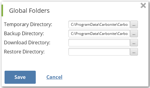 Global Folders
