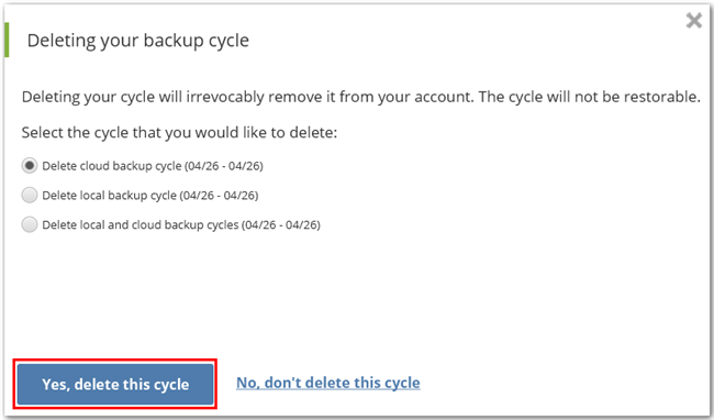 Delete Cycle