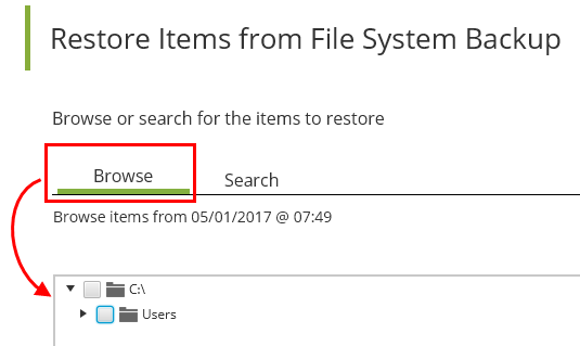 Restore Browse