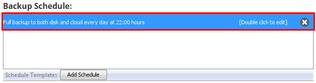 Added Backup Schedule