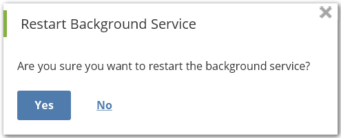 Restarting Background Service