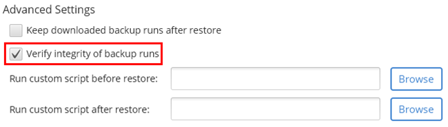 Verify Backup Integrity