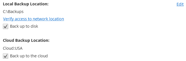 Backup Location