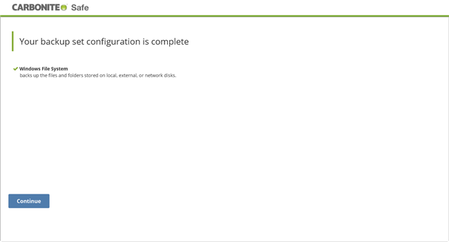 Configuration Complete