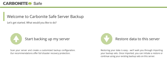 Start Backup or Restore