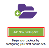 Add a new backup set