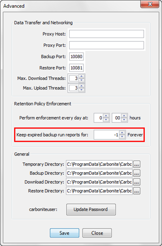 Retention Policy Enforcement