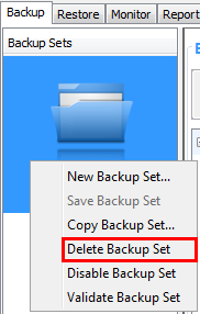 Delete Backup Set