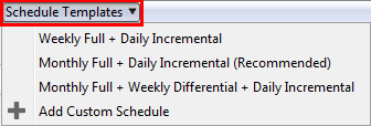 Backup Schedule Templates