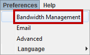 Bandwidth Management menu