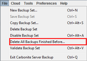 Delete All Backups