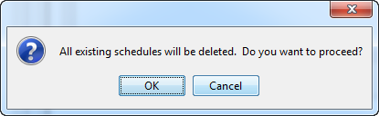 Deleting Existing Schedule