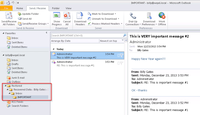 Verify Restored Content